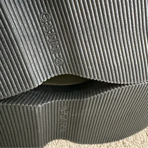 NWOB GANNI - Creepers Leather Chelsea Boots - Kalamata Olive Green - EU 40/US 10 - Picture 11 of 16